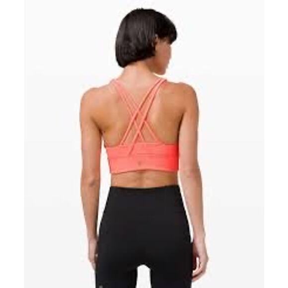 Lululemon coral sz 2 Longline Bra - Picture 1 of 4